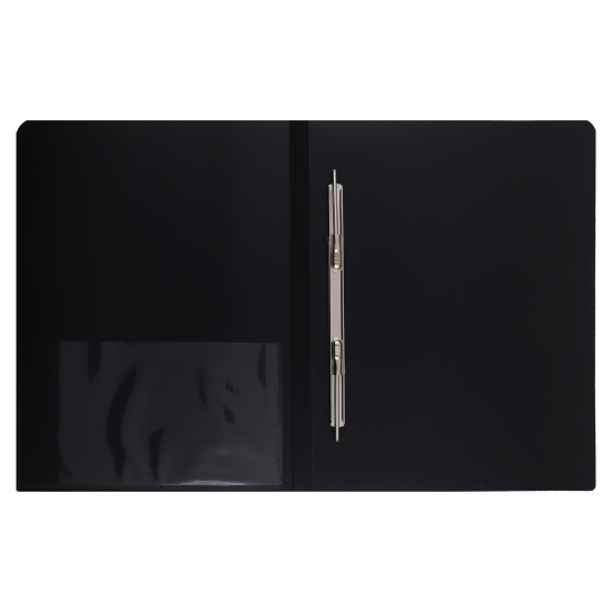 Папка-скоросшиватель А4, пластик, ширина корешка 17 мм, черный Standard Hatber AH4_00101