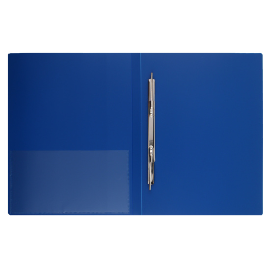 Папка-скоросшиватель А4, пластик, ширина корешка 17 мм, синий Standard Hatber AH4_00109
