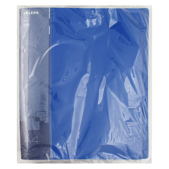 Папка-скоросшиватель А4, пластик, ширина корешка 16 мм, синий KLERK 213869