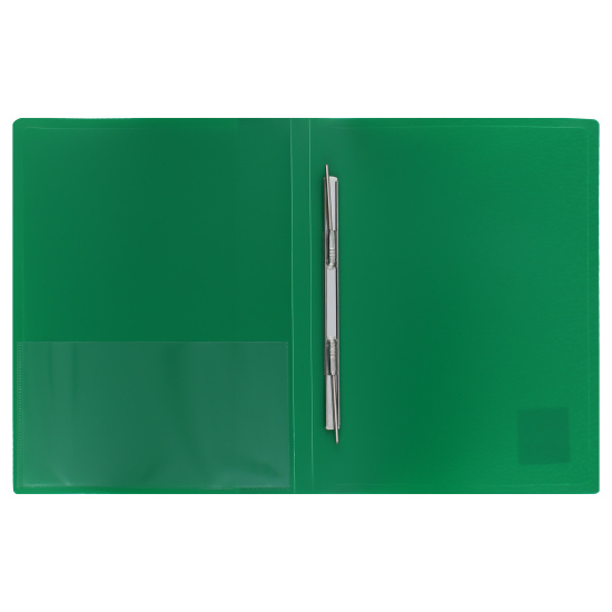 Папка-скоросшиватель А4, пластик, ширина корешка 16 мм, зеленый KLERK 213870