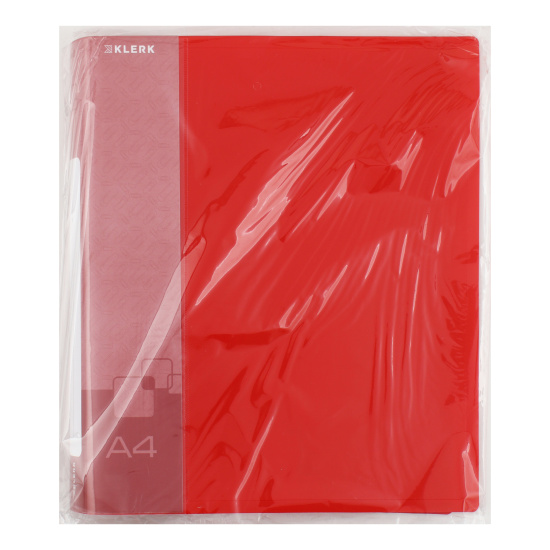 Папка-скоросшиватель А4, пластик, ширина корешка 16 мм, красный KLERK 213871