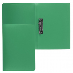 Папка с зажимом А4, пластик, цвет зеленый Бюрократ 816836