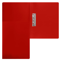 Папка с зажимом PREMIUM А4, пластик, толщина пластика 0,50 мм, 1 зажим, цвет красный KLERK 213878