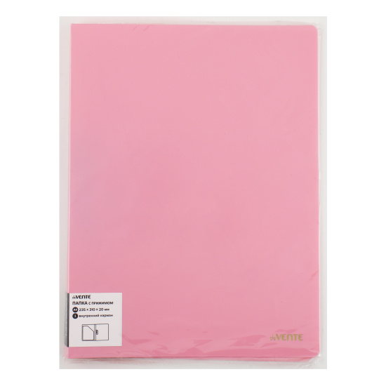Папка с зажимом Pastel А4, пластик, толщина пластика 0,65 мм, цвет розовый deVENTE 3110802