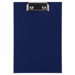 Планшет с зажимом А5, картон, покрыт бумвинилом, толщина 2,0 мм, цвет синий Standard Erich Krause 49445