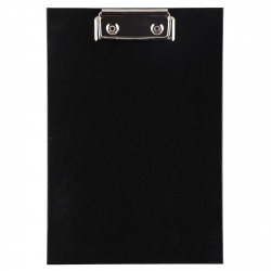 Планшет с зажимом А5, картон, покрыт бумвинилом, толщина 2,0 мм, цвет черный Standard Erich Krause 49444