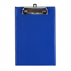 Планшет с зажимом А5 (160*230 мм), картон, покрытие ПВХ, толщина 2,5 мм, цвет синий deVENTE 3034041