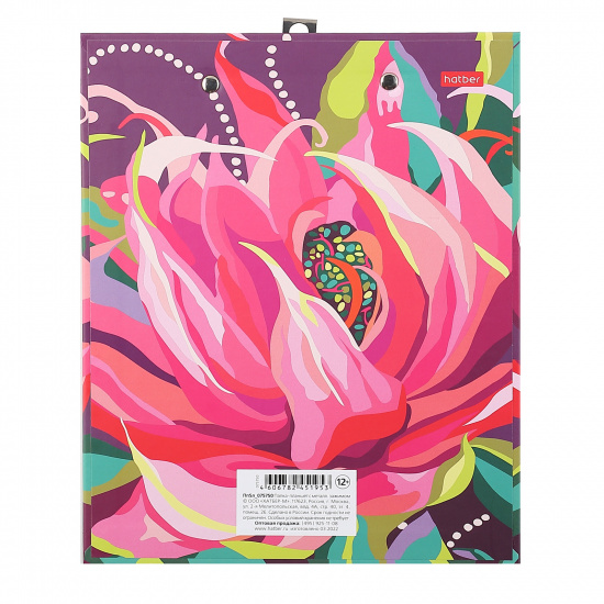 Планшет с зажимом А5 (175*220 мм), ламинированный картон, цвет рисунок Blossom Hatber Пп5л_075750