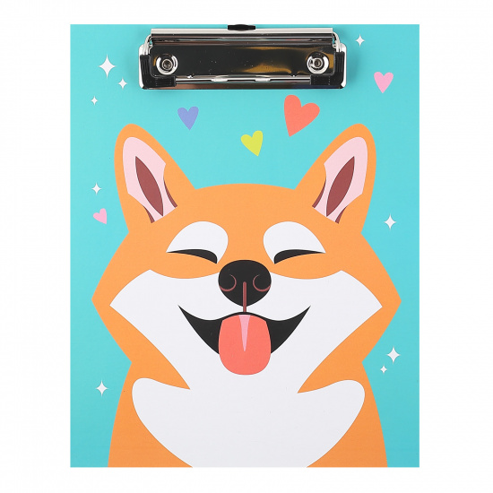 Планшет с зажимом А5 (175*220 мм), ламинированный картон, цвет рисунок Happy Dog Hatber Пп5л_075754