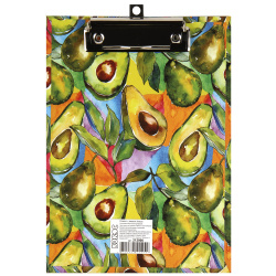 Планшет с зажимом А5, ламинированный картон, цвет рисунок Avocado КОКОС 212000