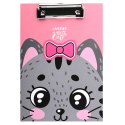Планшет с зажимом А5 (180*240мм), ламинированный картон, цвет рисунок Cat 100% Cute deVENTE 3034108