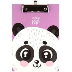 Планшет с зажимом А5 (180*240 мм), ламинированный картон, толщина 2,0 мм, цвет рисунок Panda 100% Cute deVENTE 3034109