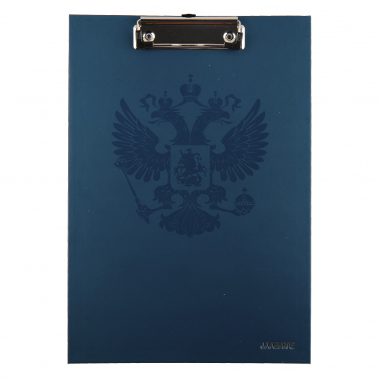 Планшет с зажимом А4, ламинированный картон, цвет синий Герб deVENTE 3034100
