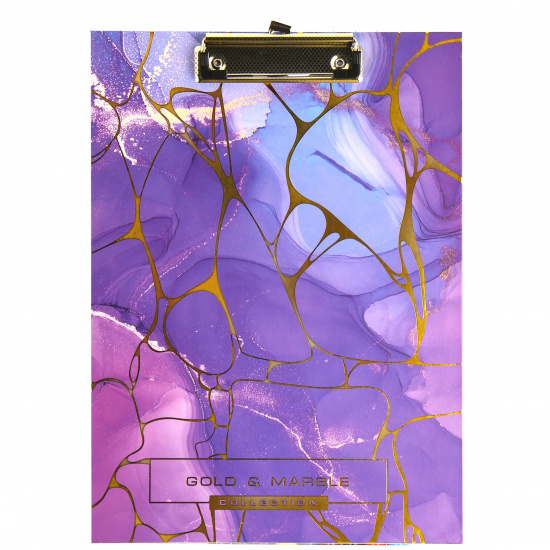Планшет с зажимом А4, ламинированный картон, толщина 2,0 мм Marble Violet deVENTE 3034907