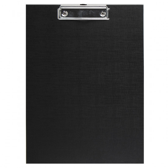 Планшет с зажимом А4, картон, покрытие ПВХ, цвет чёрный Attache 831846