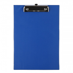 Планшет с зажимом А4, картон, покрытие ПВХ, толщина 1,75 мм, цвет синий Attomex 3034044