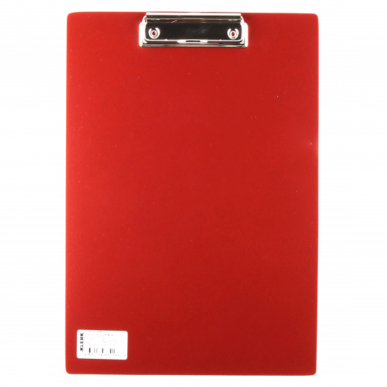 Планшет с зажимом А4, пластик, толщина 1,5 мм, цвет красный KLERK 205784