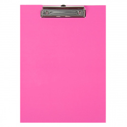 Планшет с зажимом А4, ламинированный картон, толщина 2,0 мм, цвет розовый Neon Erich Krause 45411