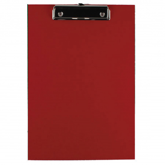 Планшет с зажимом А4, картон, покрытие ПВХ, толщина 2,0 мм, цвет красный Стандарт Erich Krause 36095