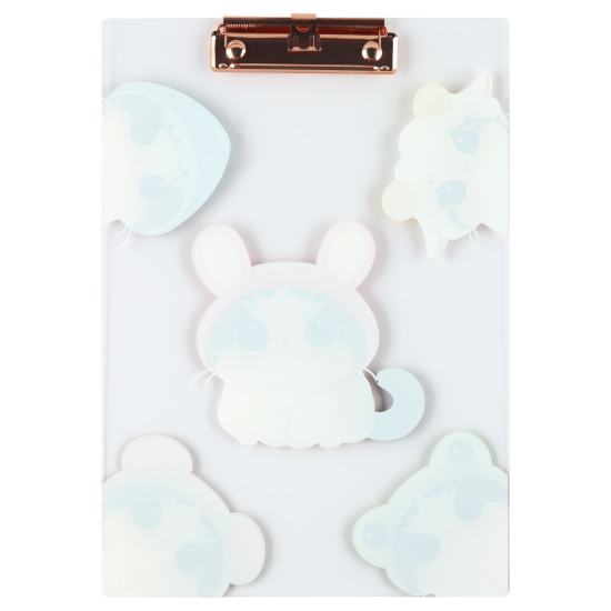 Планшет с зажимом, А4, акрил, толщина 3,5 мм, цвет прозрачный с рисунком, Cat fun, КОКОС, 252040