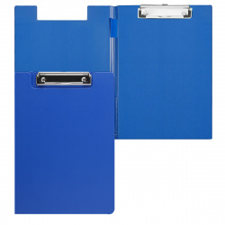Планшет с зажимом А4, картон, покрытие ПВХ, толщина 2,5 мм, 1 внутренний, цвет синий deVENTE 3034047