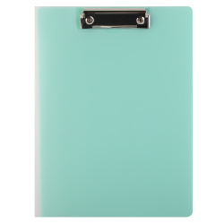 Папка-планшет с зажимом, А4, пластик, металлический зажим, 1 внутренний, цвет бирюзовый пастельный, deVENTE, 3034309