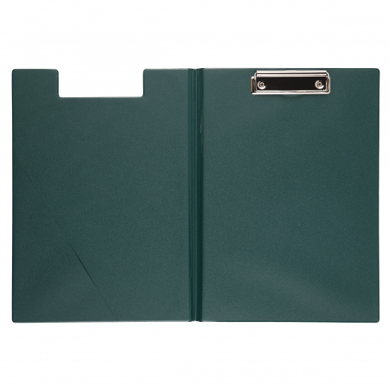 Папка-планшет с зажимом А4, картон, покрытие ПВХ, цвет белый Гранат/тем зеленый ДПС 2118.Р1