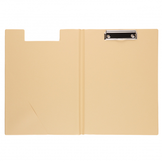 Папка-планшет с зажимом А4, картон, покрытие ПВХ, цвет светло-желтый Лимон/бежевый ДПС 2118.Р2