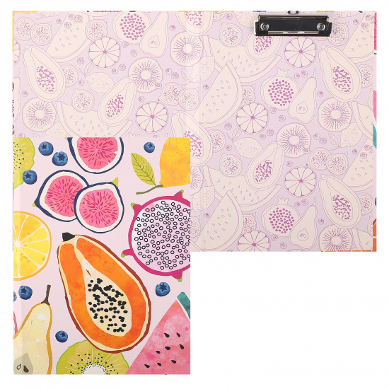 Папка-планшет с зажимом А4, ламинированный картон, цвет рисунок Fruits Hatber Ппк4л_075740