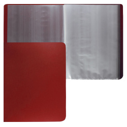 Папка 10 файлов, А4, пластик, цвет красный KLERK 190853