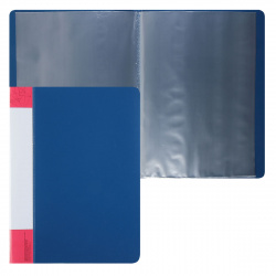 Папка 10 файлов, А4, пластик, цвет синий KLERK 190856