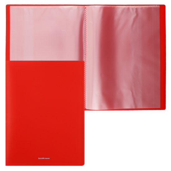 Папка 10 файлов, А4, пластик, цвет красный Matt Classic Erich Krause 43063