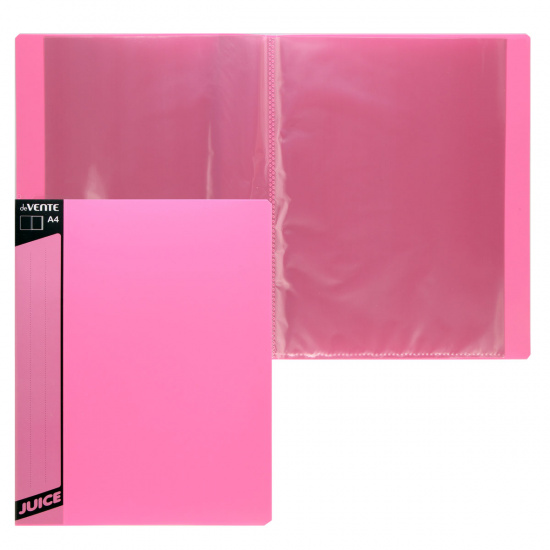 Папка 10 файлов, А4, пластик, цвет розовый Feather deVENTE 3100901