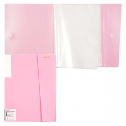 Папка 20 файлов, А5, пластик, цвет розовый Pastel deVENTE 3101805