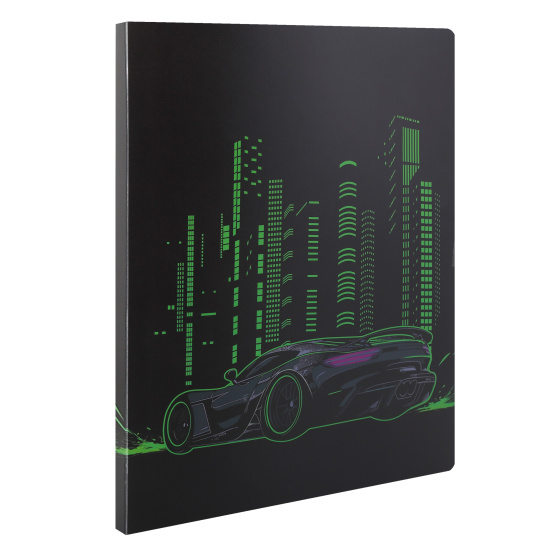 Папка, 20 файлов, А4, пластик, цвет черный, City car, КОКОС, 251408