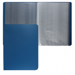 Папка 30 файлов, А4, пластик, цвет синий KLERK 190875