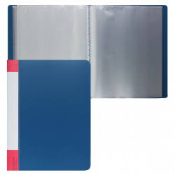 Папка 60 файлов, А4, пластик, цвет синий KLERK 190895