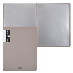 Папка, 100 файлов, А4, пластик, цвет пыльно-бежевый, Nude, KLERK, 241453