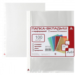 Файл А4+ (100мкм) СуперЛюкс 100GSLux глянц 817172
