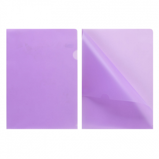 Папка-уголок А4, 0,15 мм, пластик тонированный, цвет фиолетовый KLERK 212834