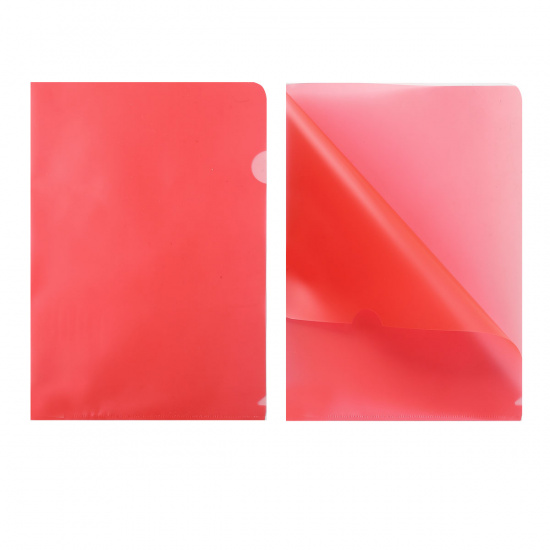 Папка-уголок А4, пластик тонированный, толщина пластика 0,15мм, цвет красный Sponsor GRT-SF208-1/RD/R