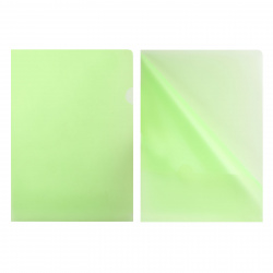 Папка-уголок А4, пластик тонированный, цвет салатовый KLERK Е-310/212843