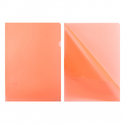 Папка-уголок А4, пластик тонированный, цвет оранжевый KLERK Е-310/212844