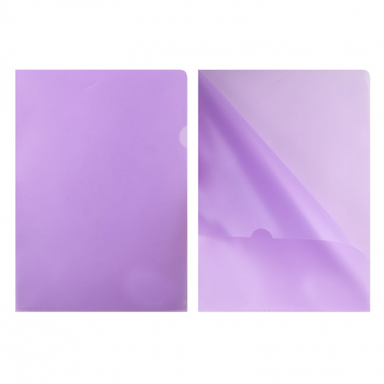 Папка-уголок А4, 0,18 мм, пластик тонированный, цвет фиолетовый KLERK 212840