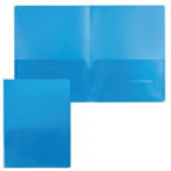 Папка-уголок А4, пластик прозрачный, толщина пластика 0,18мм, 2 внутренних кармана, цвет синий Бюрократ e570blu 816376