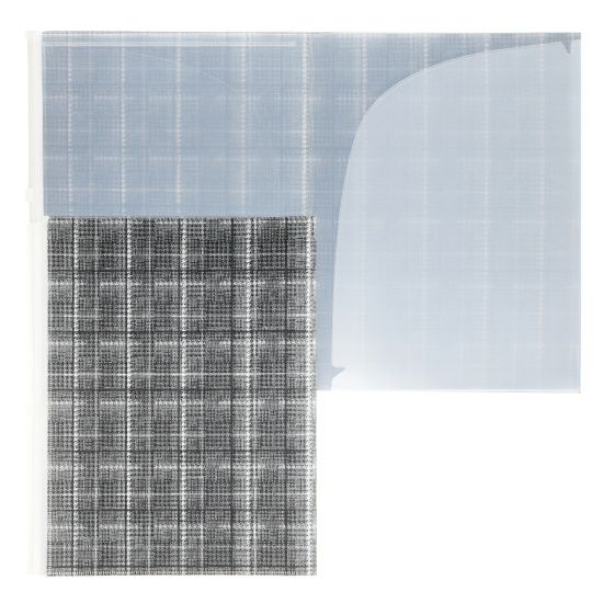 Папка-уголок А4, 0,20 мм, пластик, цвет серый Клетка КОКОС 213734