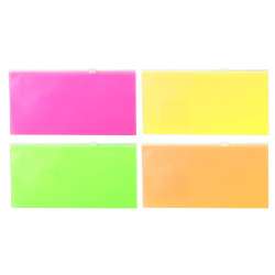 Папка на молнии ПВХ А6 (130*255мм) 0,14мм ZIP FIZZY Neon EK 47076 ассорти