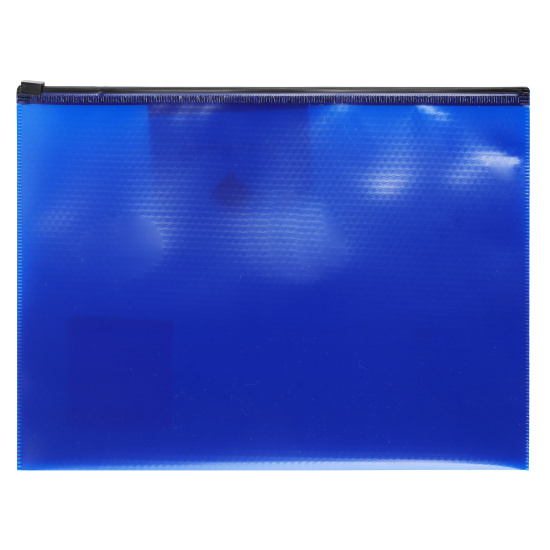 Папка на молнии В5, 214*289 мм, ПВХ, цвет синий Diamond Total Blue Erich Krause 55090
