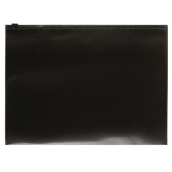 Папка на молнии А4, 246*334 мм, ПВХ, цвет черный Erich Krause 55080