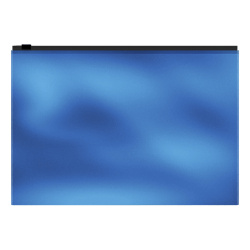 Папка на молнии А4, 245*335 мм, ПВХ, цвет синий Glossy Ice Metallic Erich Krause 54976